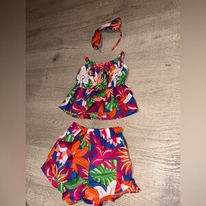 Janie and Jack Colorful Floral Kids Matching Set